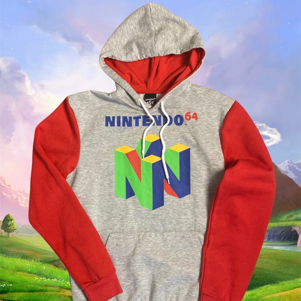 Nintendo 64 Long Sleeve Hooded Sweatshirt